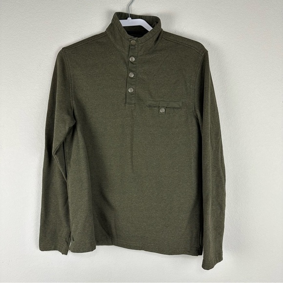 Untuckit Green Parkson Long Sleeve 1/4 Snap Up Pullover Size Small - Picture 1 of 7